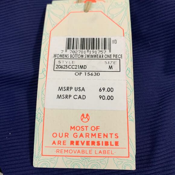 Maaji Margarita Flirt Floral Reversible Mid Rise‎ Bikini Bottom Medium - Picture 9 of 10